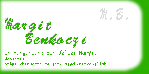 margit benkoczi business card